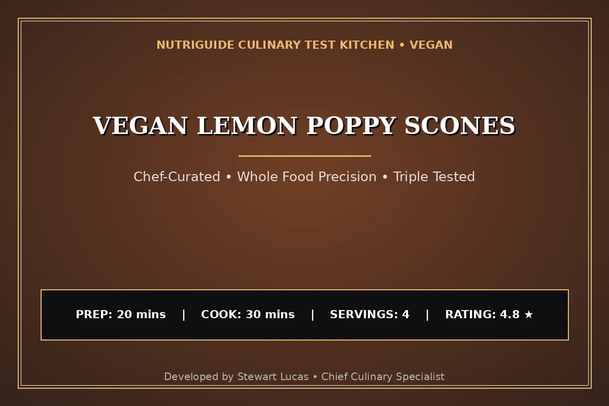 Vegan Lemon Poppy Scones