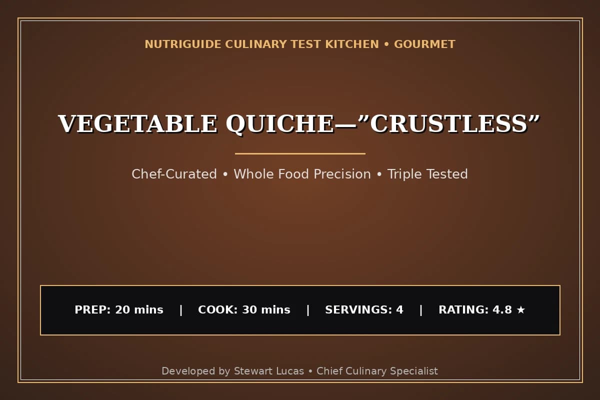 Vegetable Quiche—”Crustless”