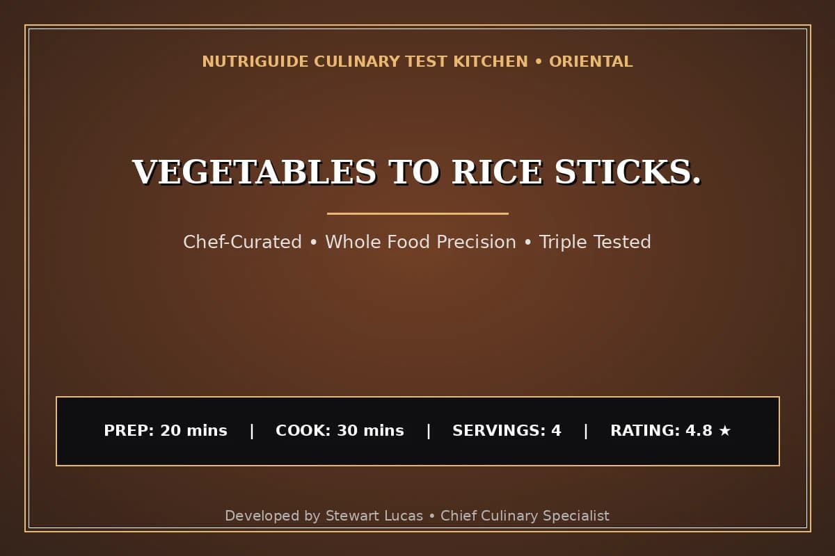 Vegetables To Rice Sticks.