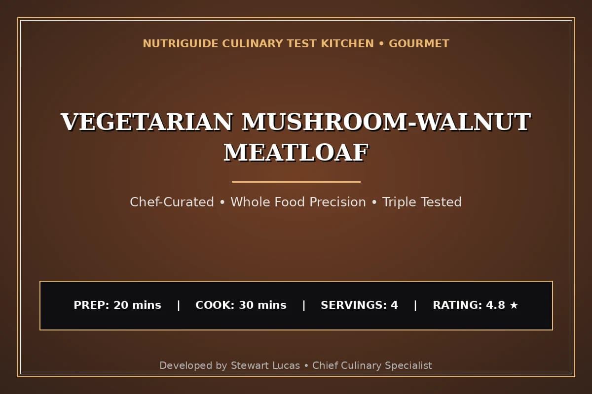 Vegetarian Mushroom-Walnut Meatloaf