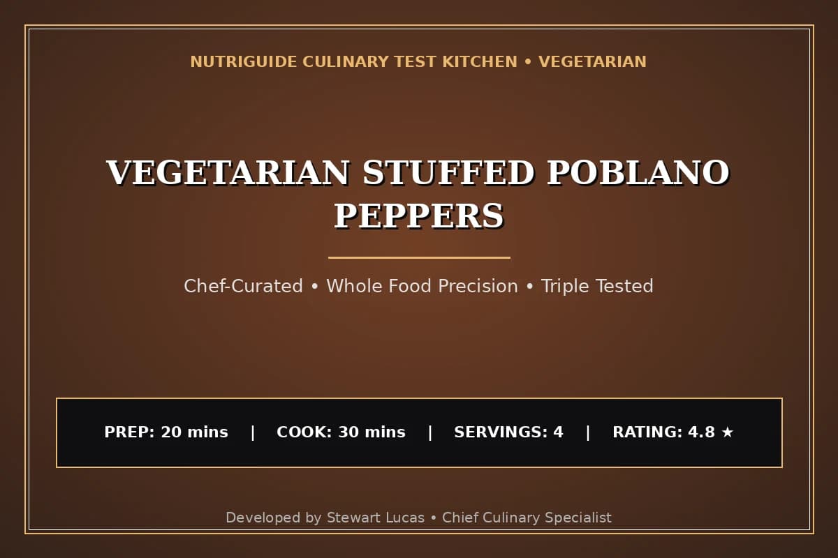 Vegetarian Stuffed Poblano Peppers