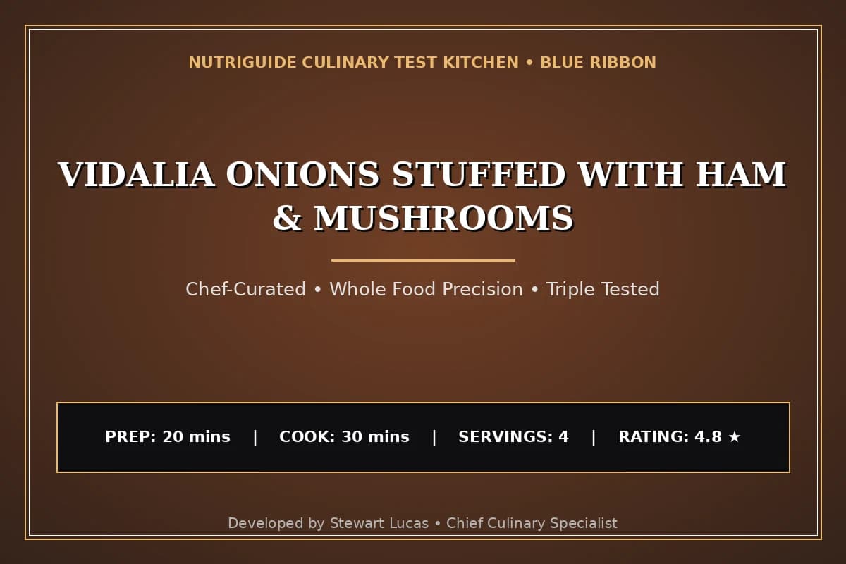 Vidalia Onions Stuffed With Ham & Mushrooms