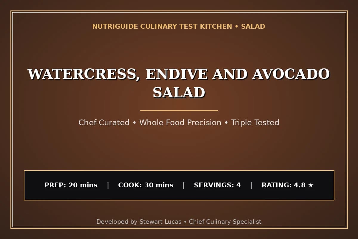 Watercress, Endive And Avocado Salad