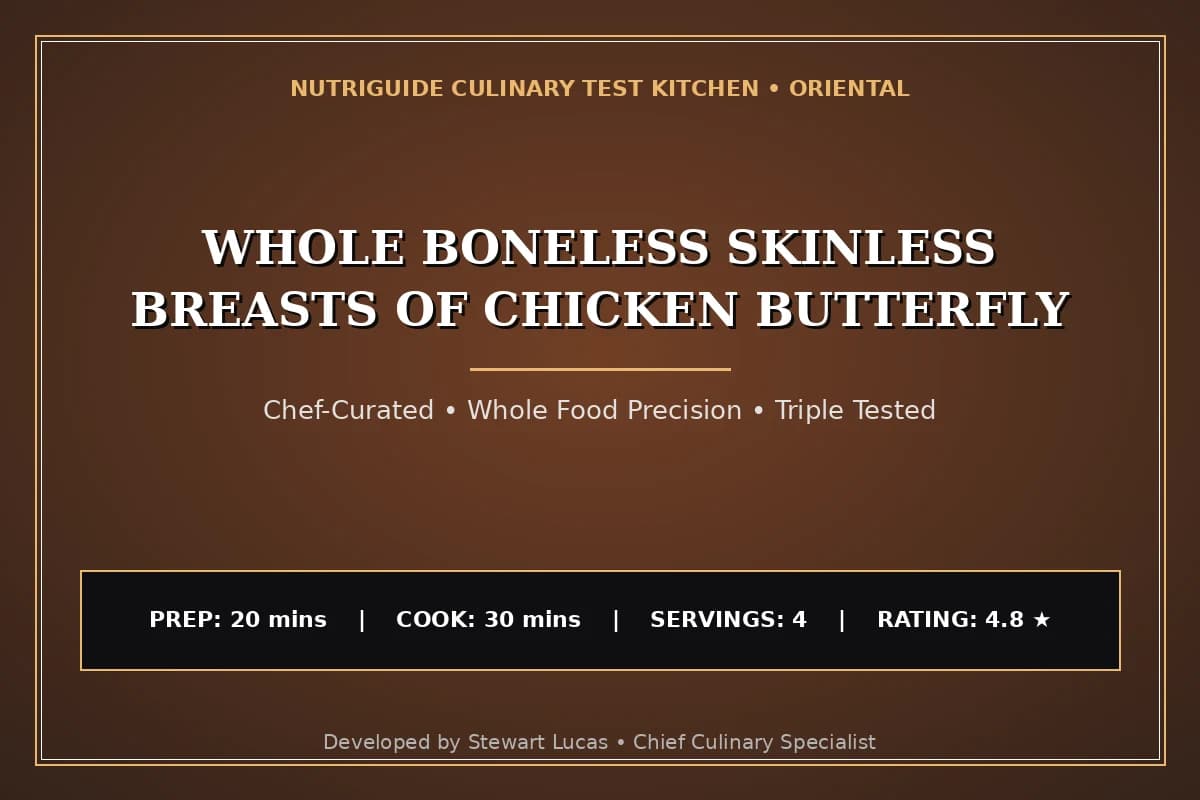Whole Boneless Skinless Breasts Of Chicken Butterfly