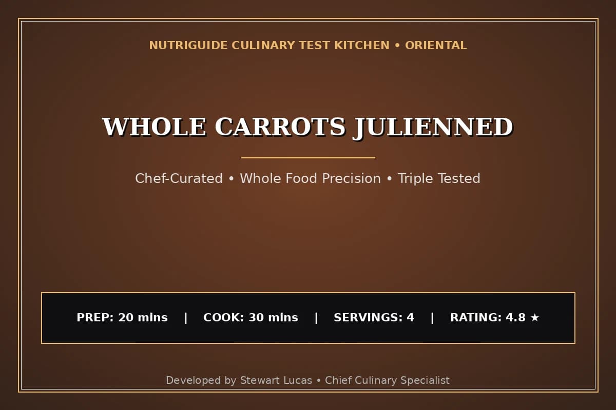 Whole Carrots Julienned