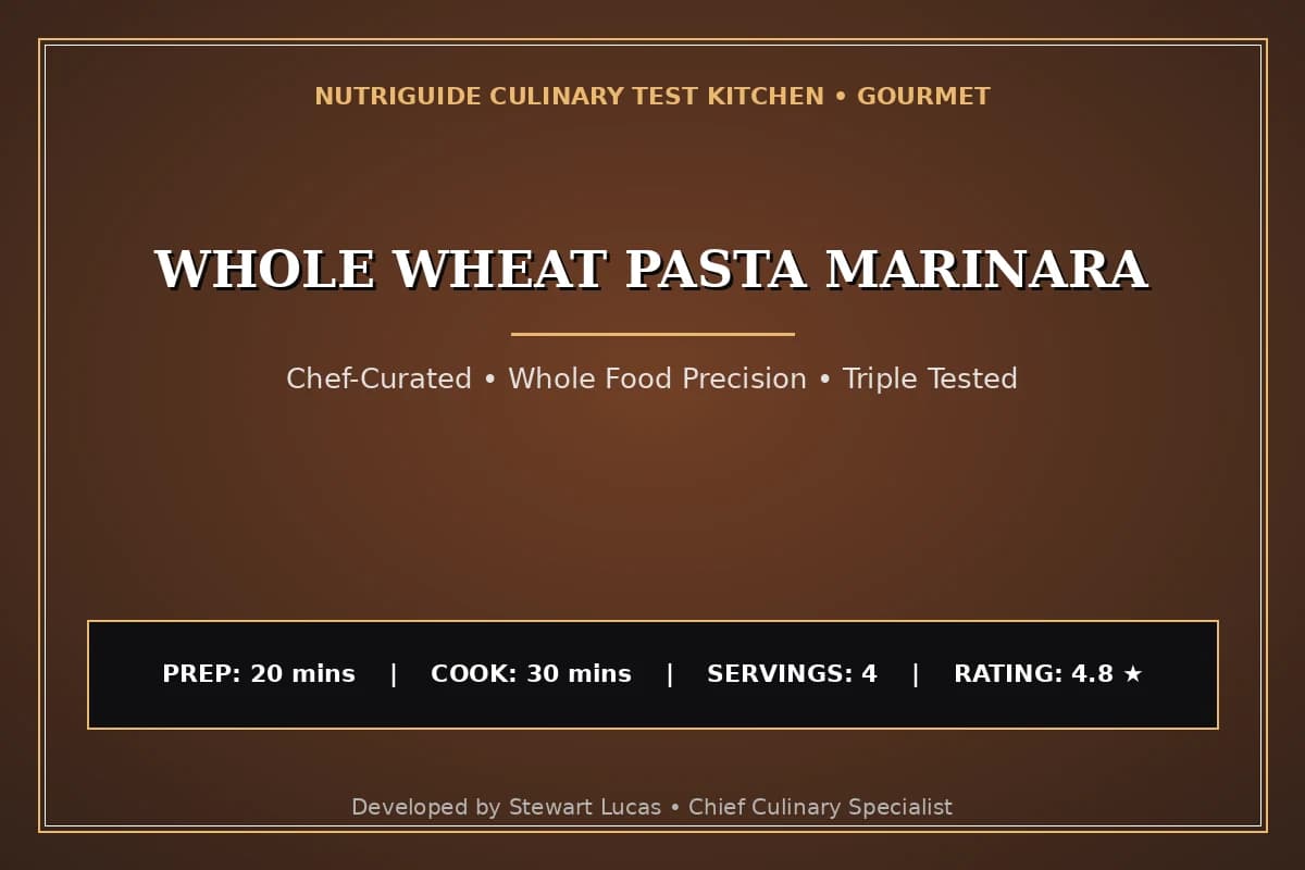 Whole Wheat Pasta Marinara
