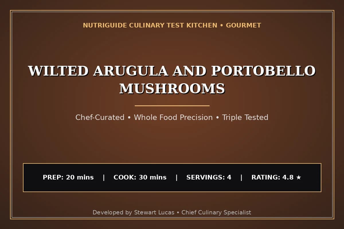 Wilted Arugula And Portobello Mushrooms