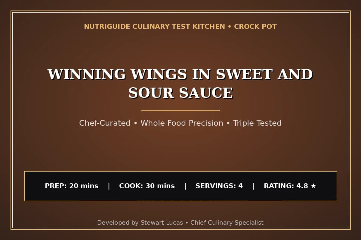 Winning Wings In Sweet And Sour Sauce