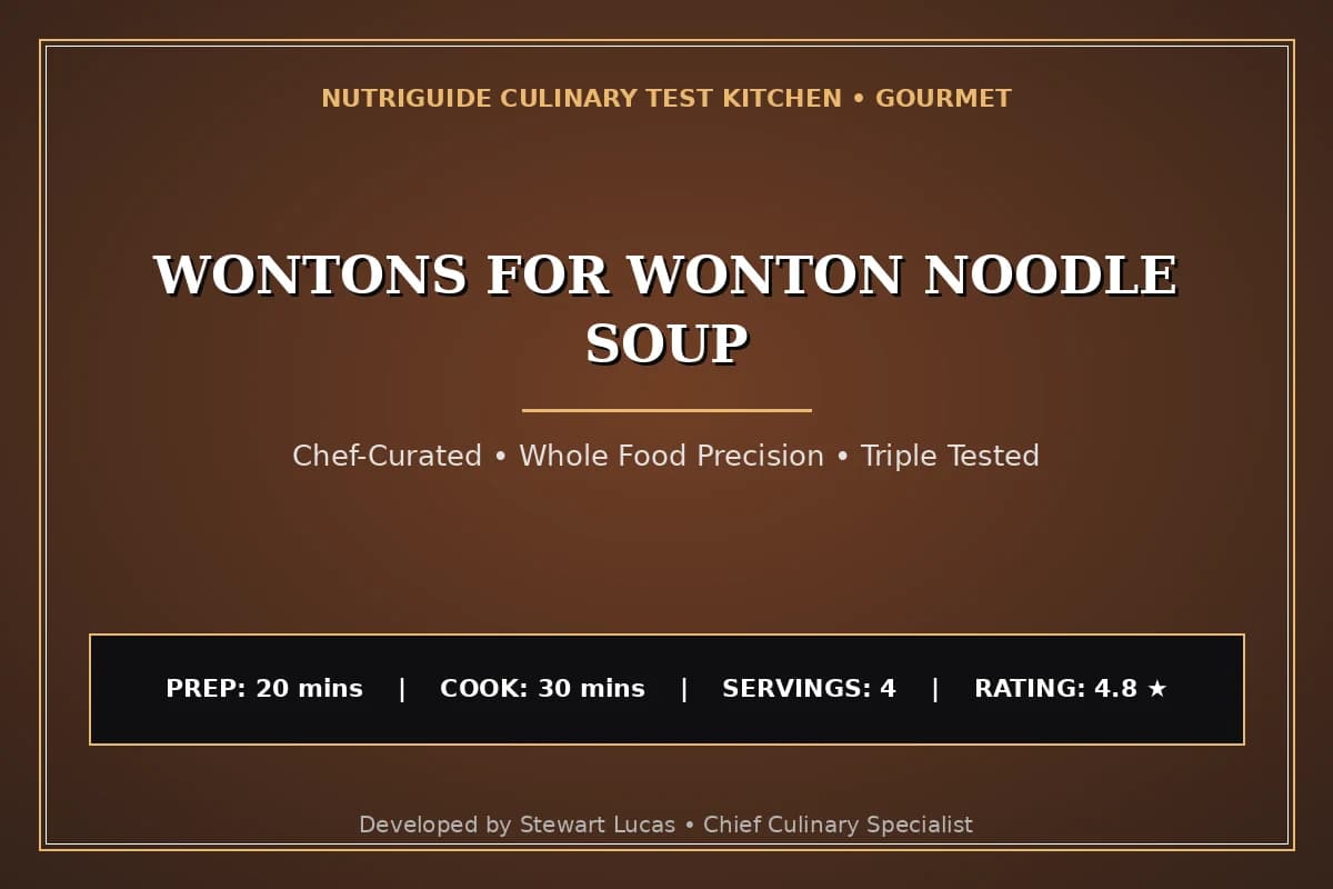 Wontons For Wonton Noodle Soup