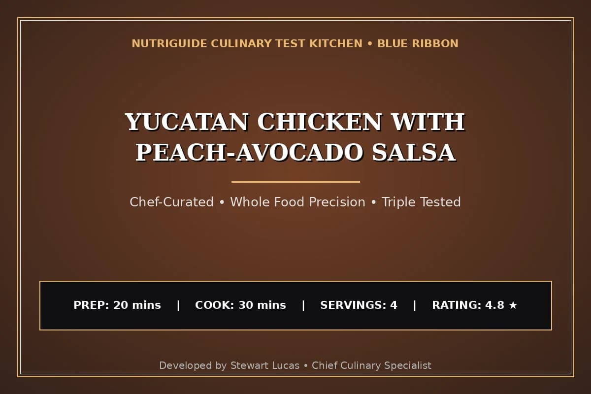 Yucatan Chicken With Peach-Avocado Salsa
