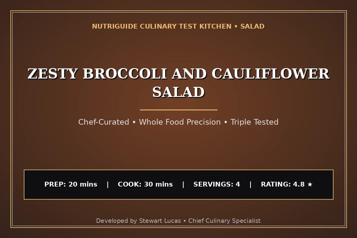 Zesty Broccoli And Cauliflower Salad
