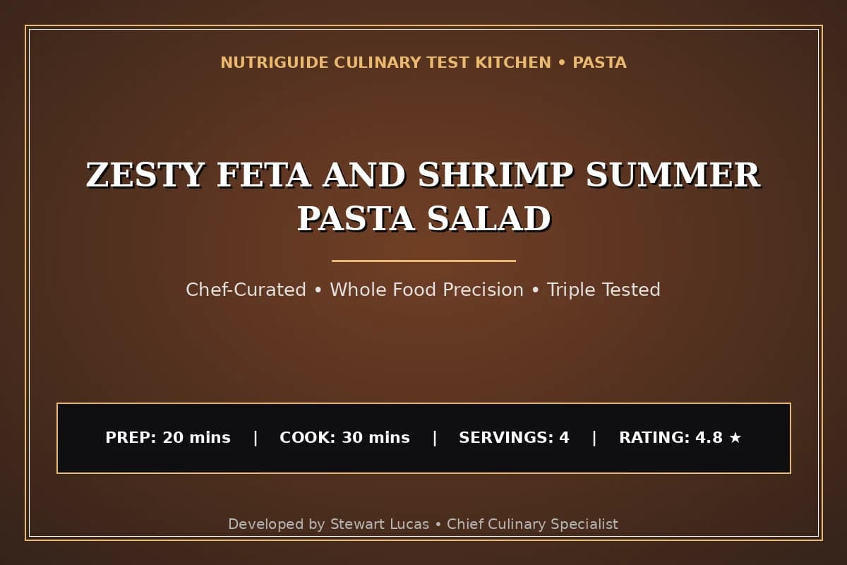 Zesty Feta And Shrimp Summer Pasta Salad