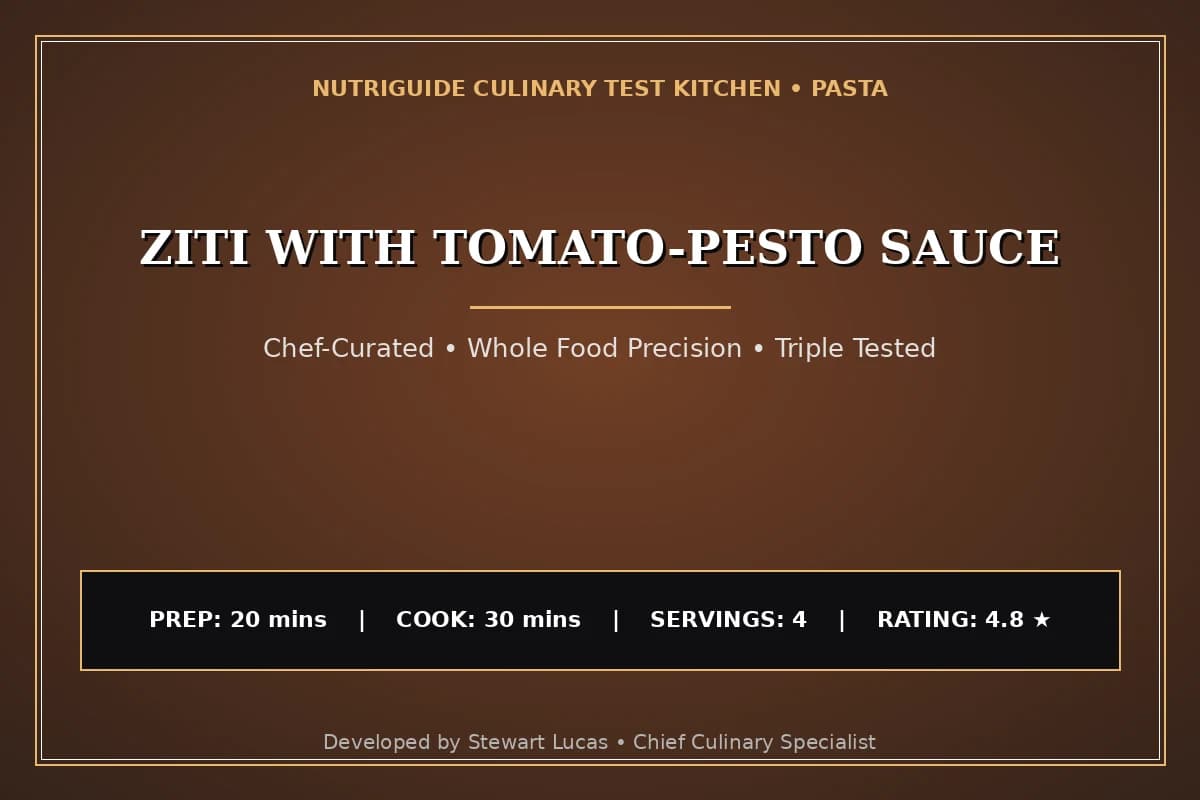 Ziti With Tomato-Pesto Sauce