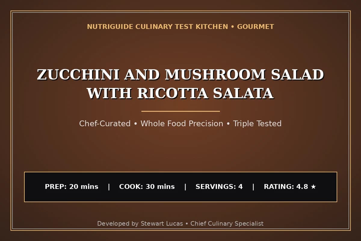 Zucchini And Mushroom Salad With Ricotta Salata