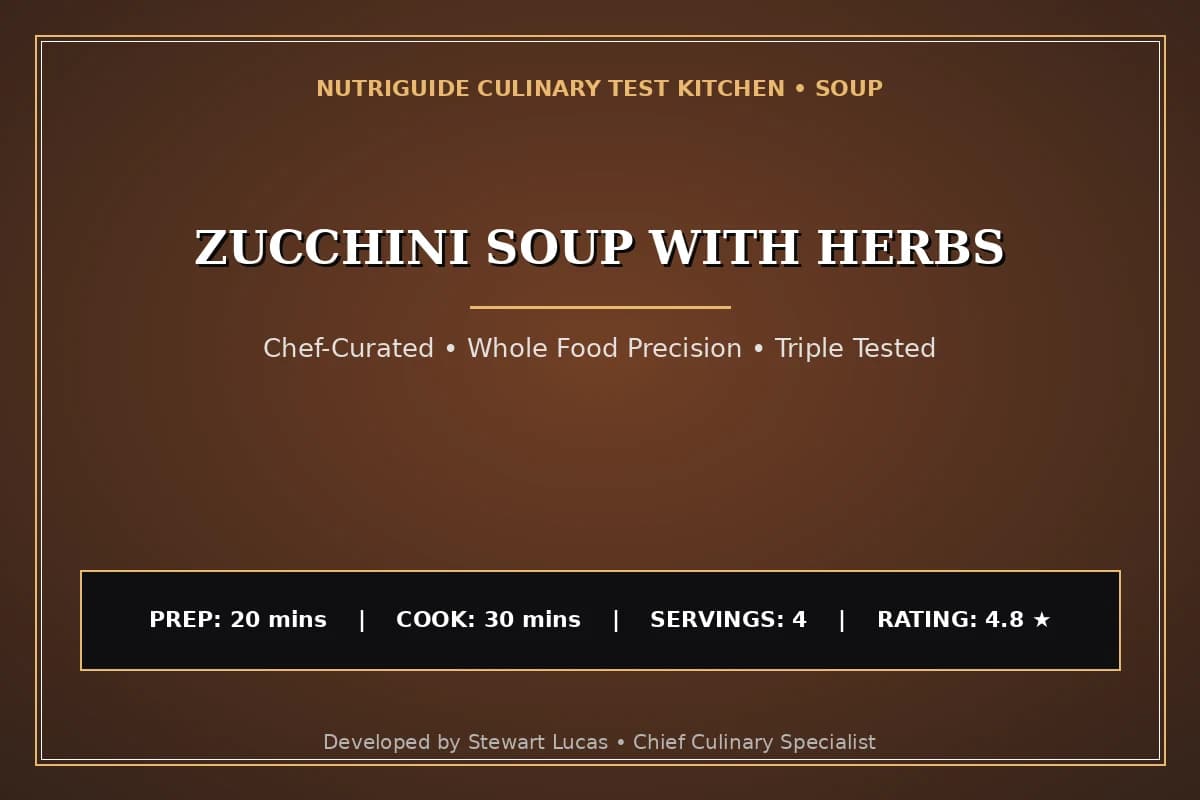 Zucchini Soup With Herbs