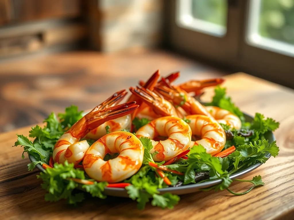 Sun-Kissed Grilled Shrimp over Artisan Mixed Greens