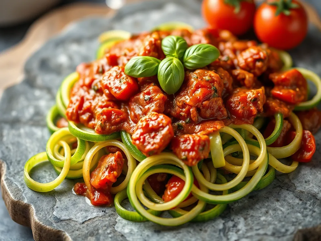 Authentic Zucchini Noodles with Rustic Turkey Ragu