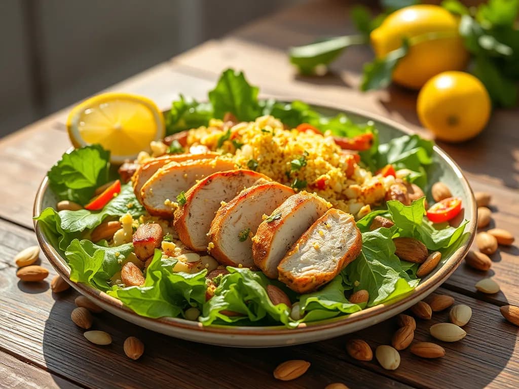 Sun-Drenched Grilled Chicken & Lemon Zest Salad