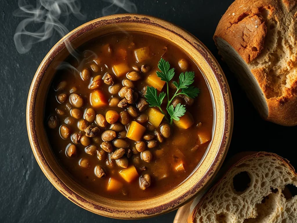 The Golden Kitchen: Authentic Lentil & Vegetable Soup