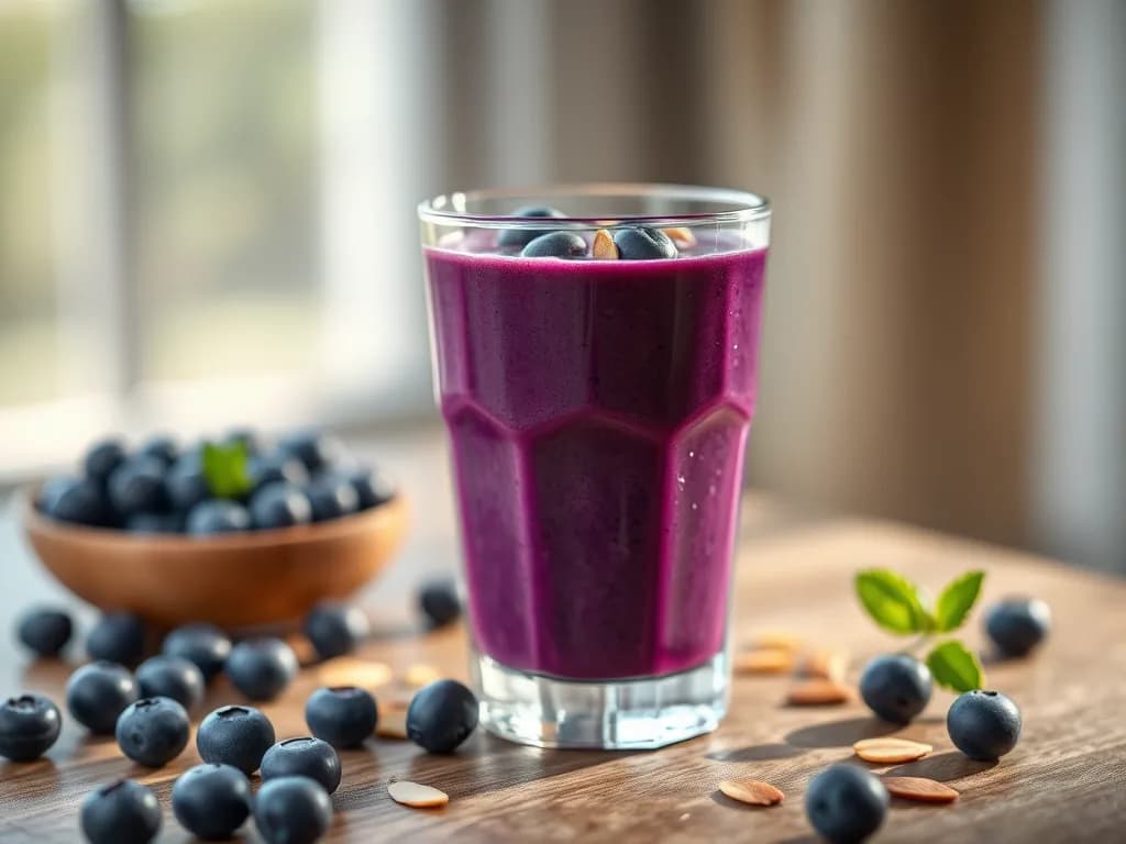 The Velvet Blueberry Almond Vitality Smoothie