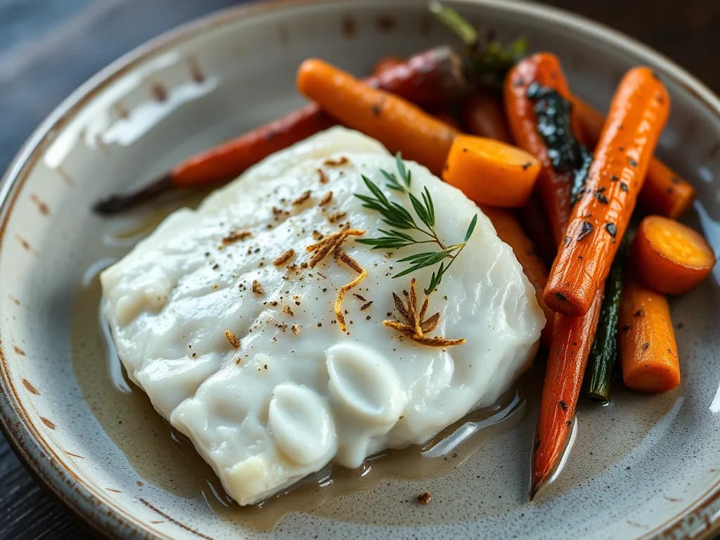 Sun-Drenched Baked Cod with Roasted Heirloom Carrots