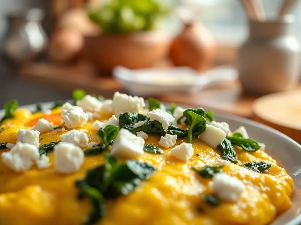 Sun-Drenched Spinach and Feta Scramble: An Authentic Morning Ritual