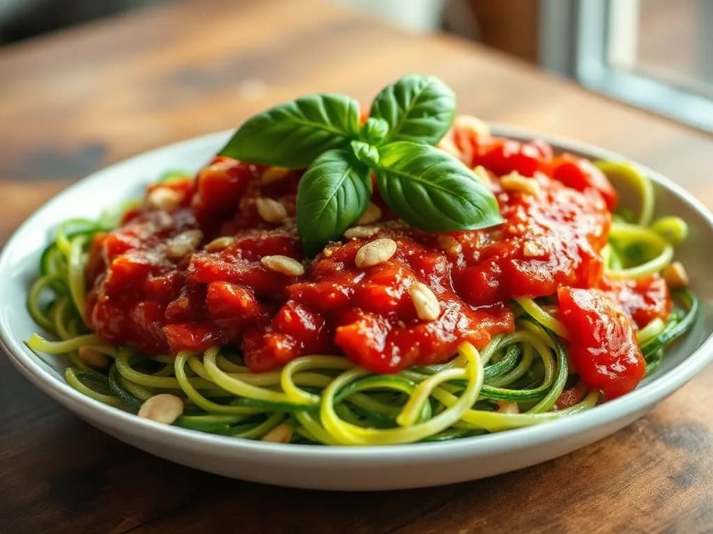 Zucchini Noodles with Slow-Simmered Marinara