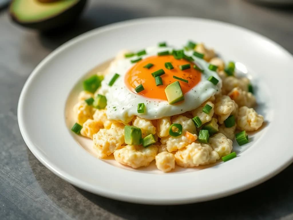 Creamy Avocado Egg Scramble