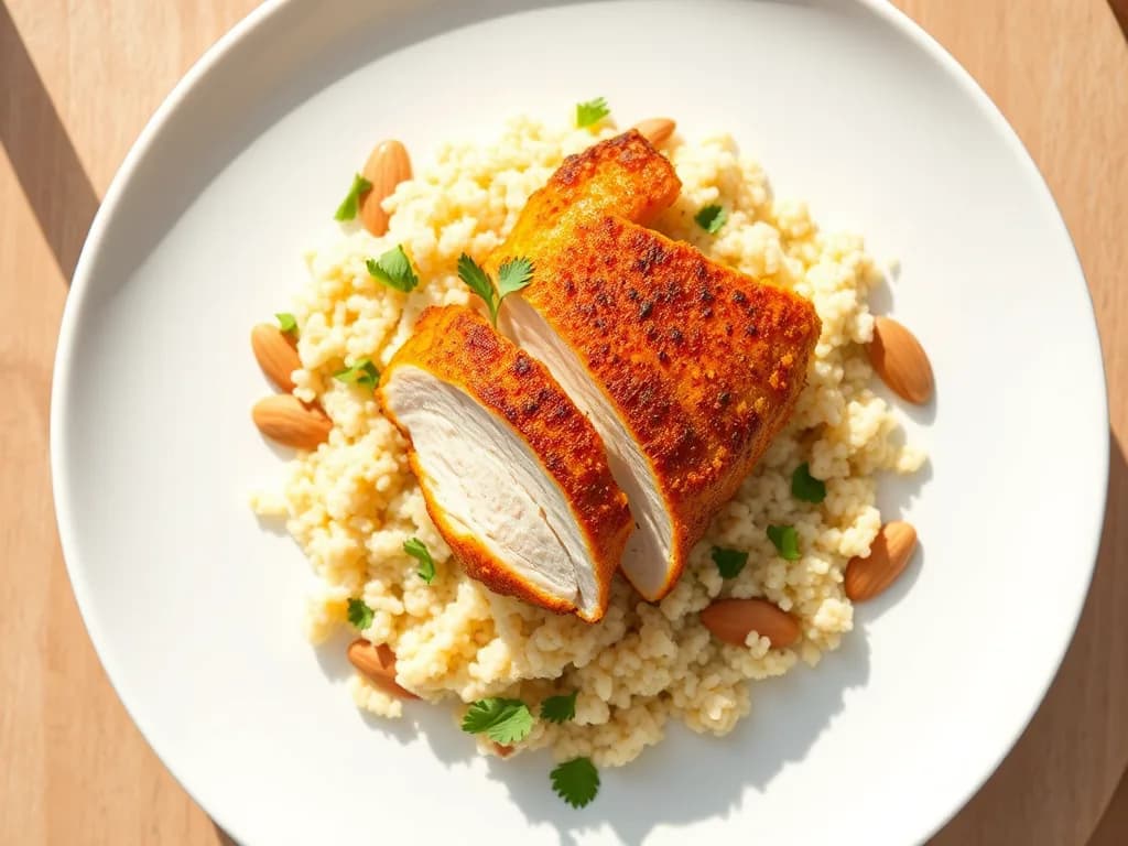 Turmeric Chicken with Fluffy Lemon Couscous