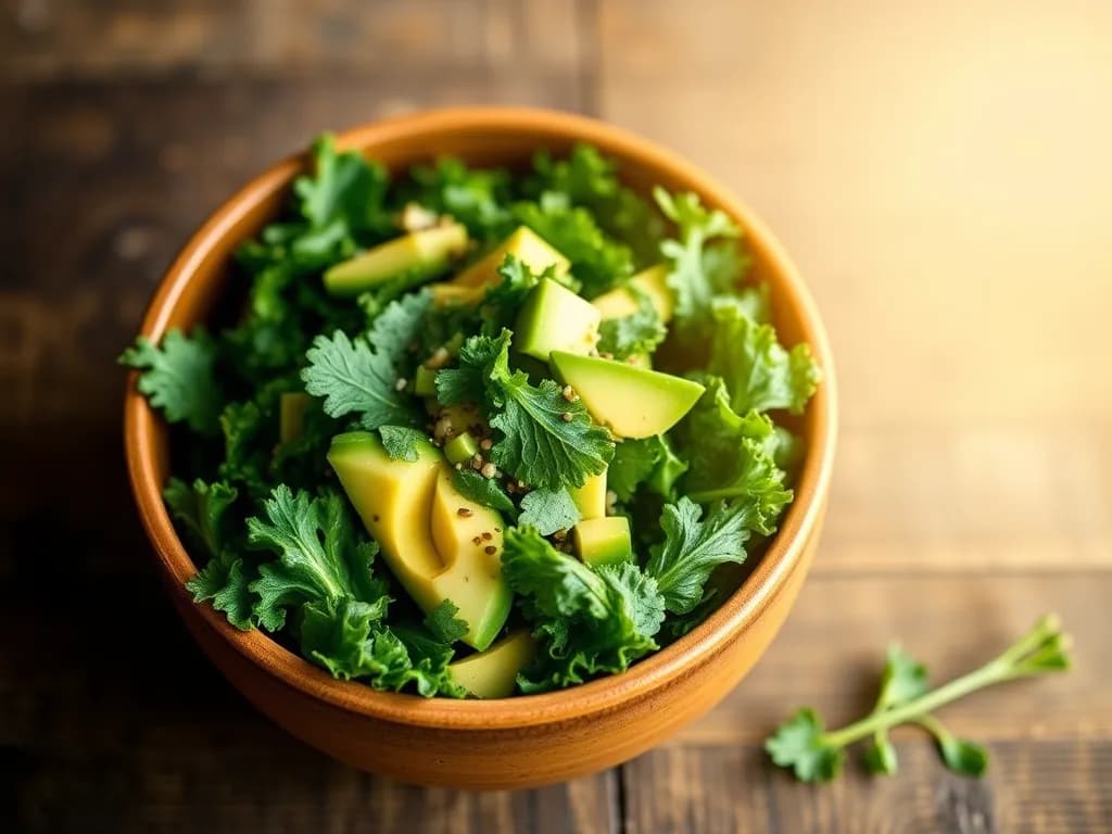Zesty Massaged Kale and Avocado Salad