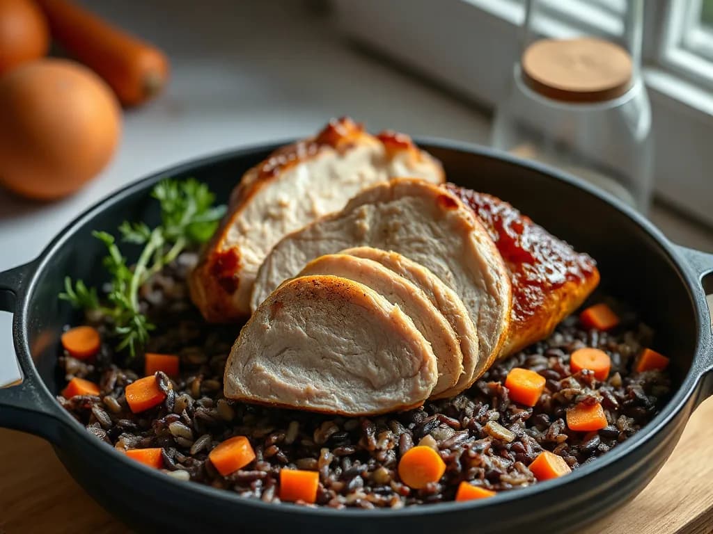 Roasted Herb Turkey Breast with Wild Rice Pilaf