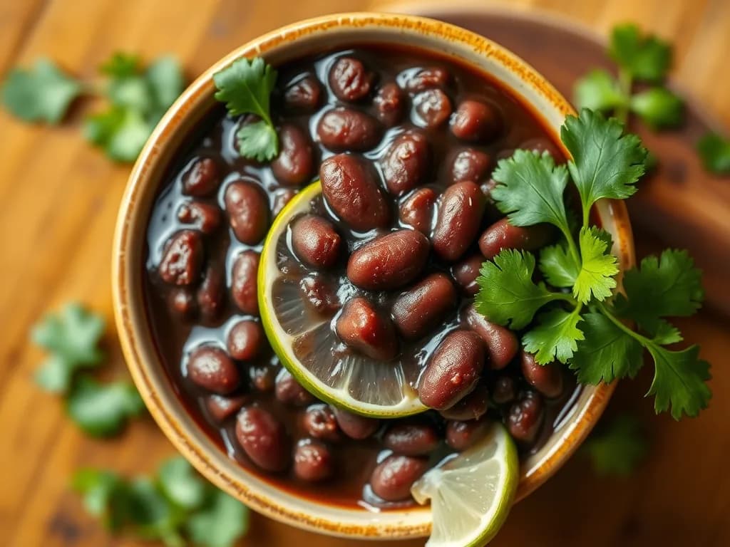 Zesty Black Bean Stew with Lime and Cilantro