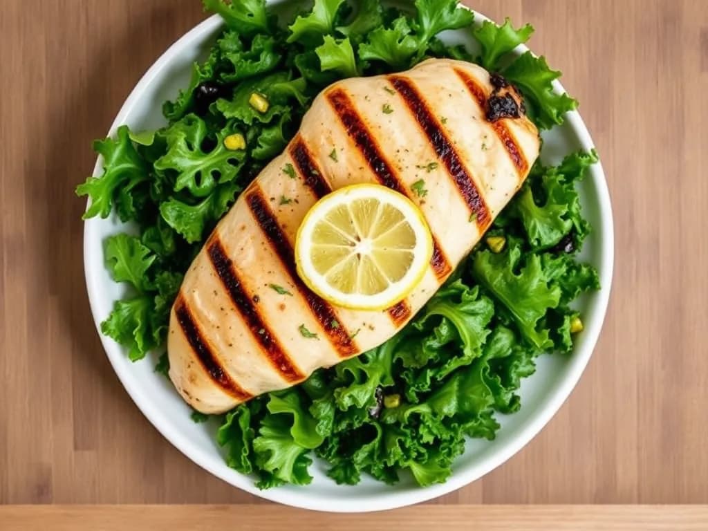 Grilled Lemon Chicken with Massaged Kale Salad