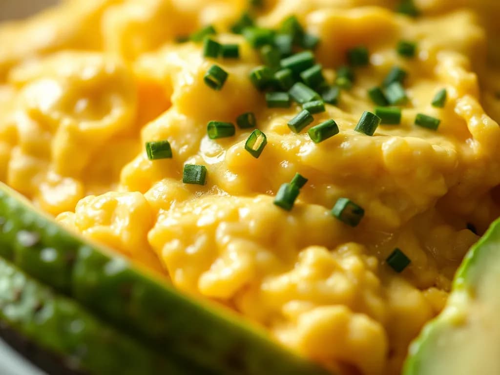 Scrambled Eggs with Chives & Creamy Avocado