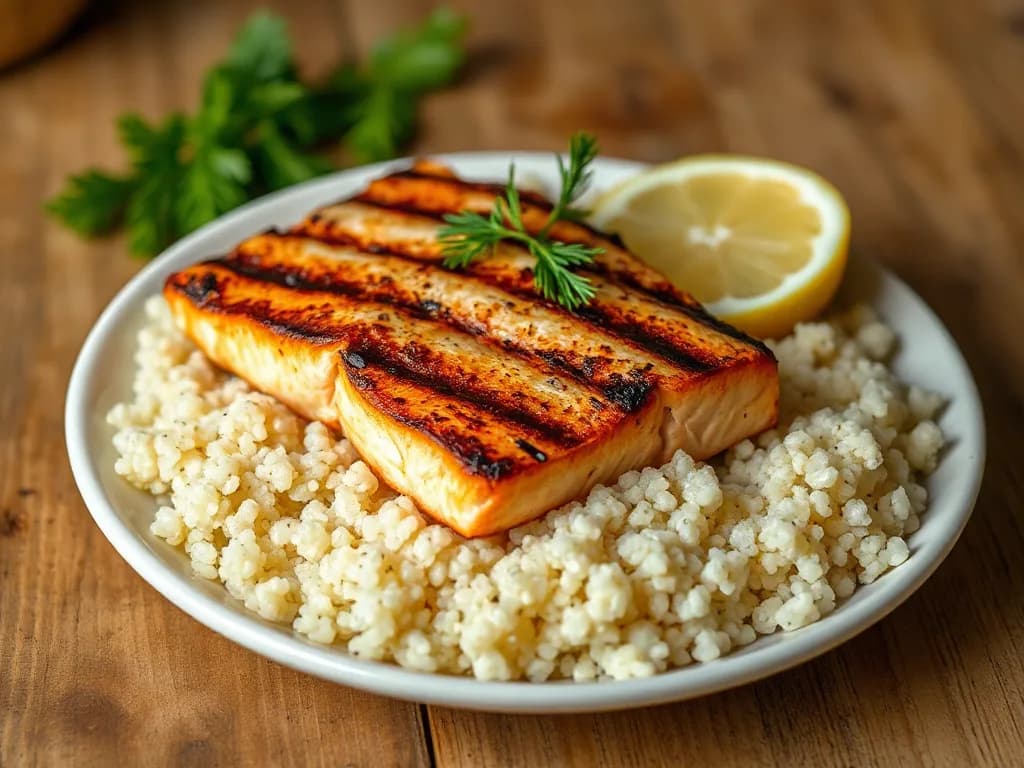 Zesty Grilled Salmon with Fluffy Quinoa and Fresh Herbs