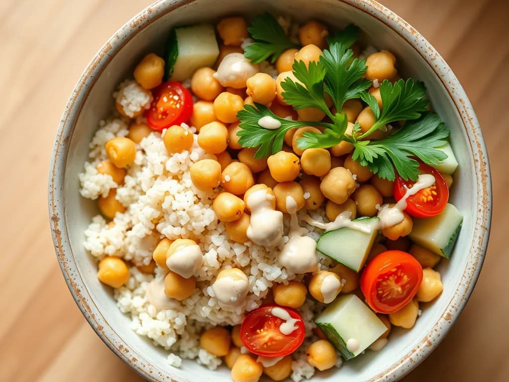 Zesty Mediterranean Quinoa and Chickpea Power Bowl
