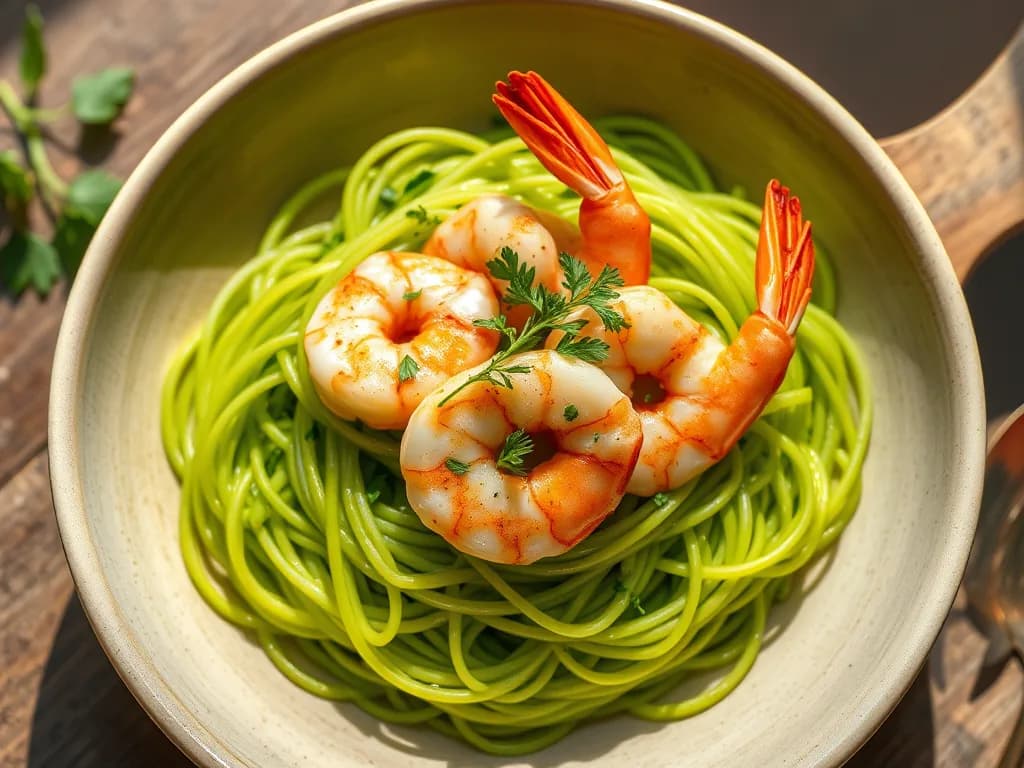 Zesty Garlic Shrimp with Garden Zucchini Noodles