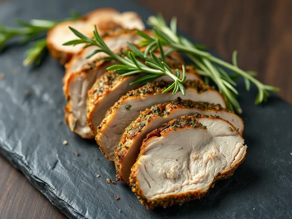 Herb-Crusted Pork Tenderloin with Fresh Rosemary and Garlic