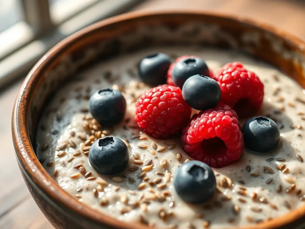 Chia and Flax Seed Breakfast Bowl