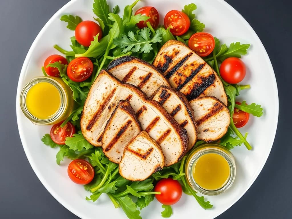 Fresh Grilled Chicken Salad with Zesty Herb Vinaigrette