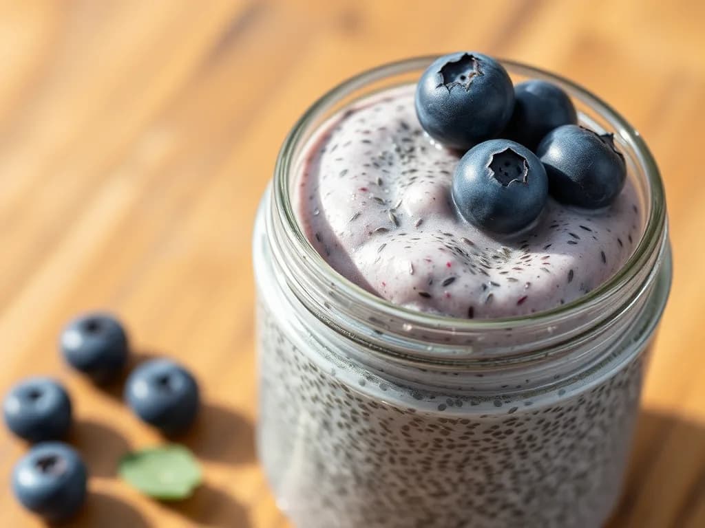 Creamy Blueberry Chia Seed Pudding