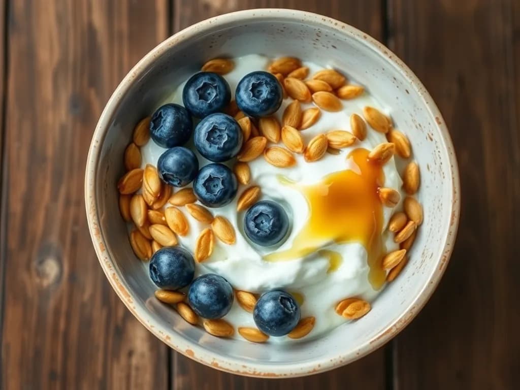 Creamy Greek Yogurt with Toasted Sunflower Seeds