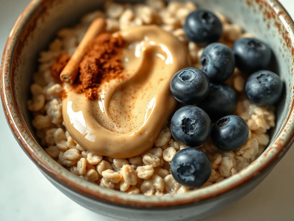 Creamy Steel-Cut Oats with Almond Butter