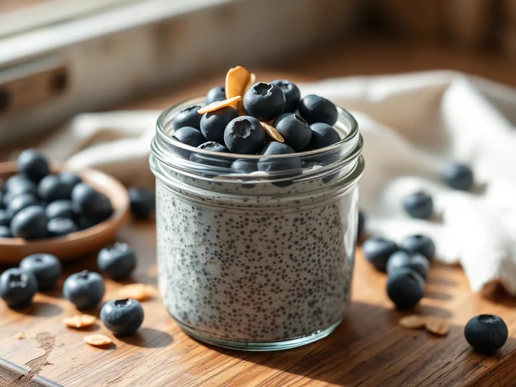 Blueberry & Almond Chia Seed Pudding