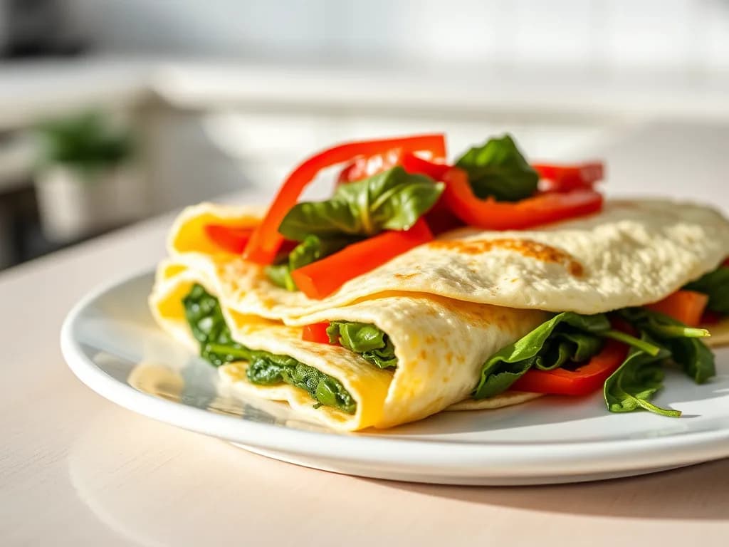 Light & Fluffy Vegetable Egg White Omelet