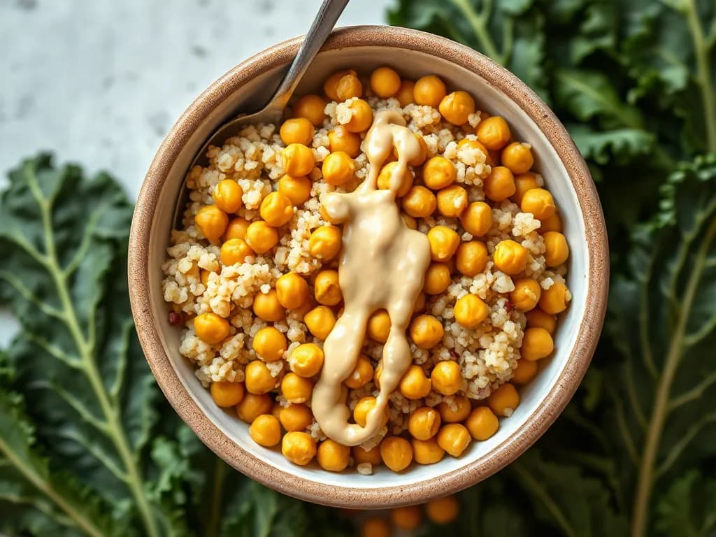 Turmeric-Roasted Chickpea Quinoa Bowl