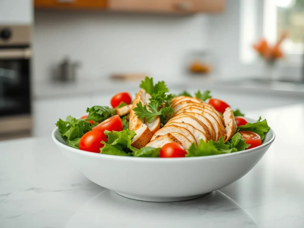 Zesty Lemon-Herb Chicken Salad with Crisp Mixed Greens