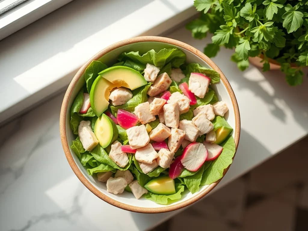 Fresh Turkey and Avocado Salad with Lime-Cilantro Vinaigrette