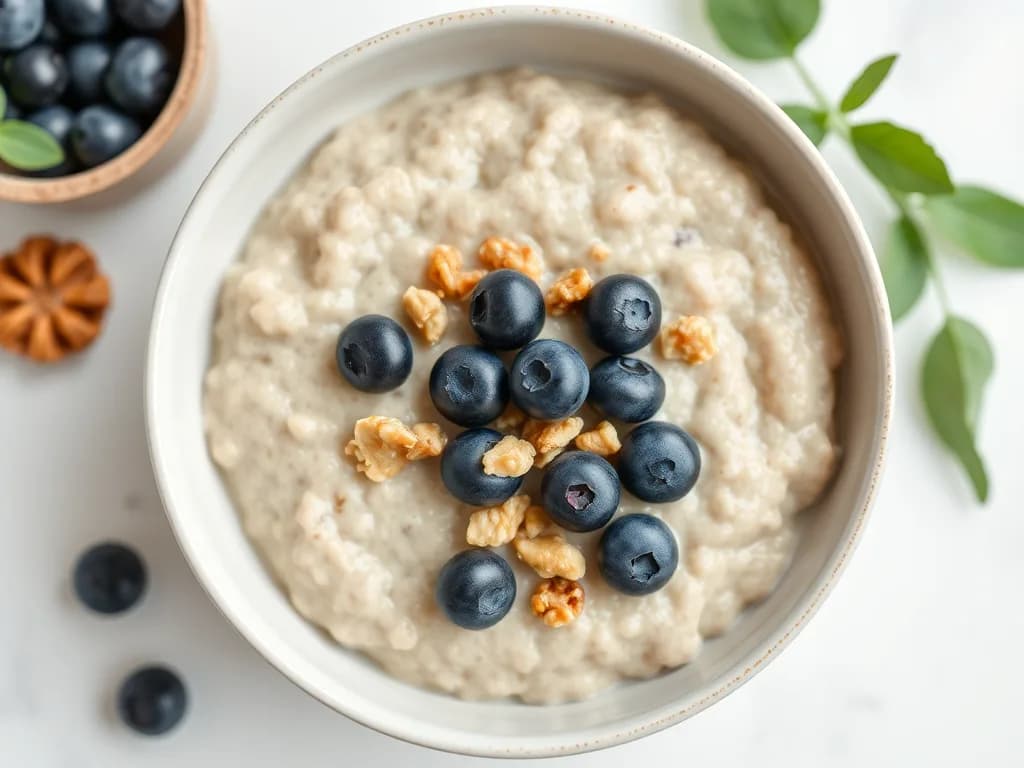 Creamy Blueberry Oat Porridge