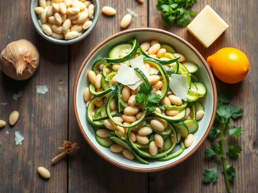 Fresh Zucchini and White Bean Salad